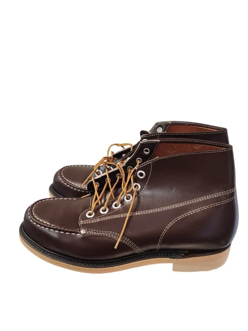 Vintage 1970's Lehigh Leather Steel Toes Work Boots Mens Size 12D NEW